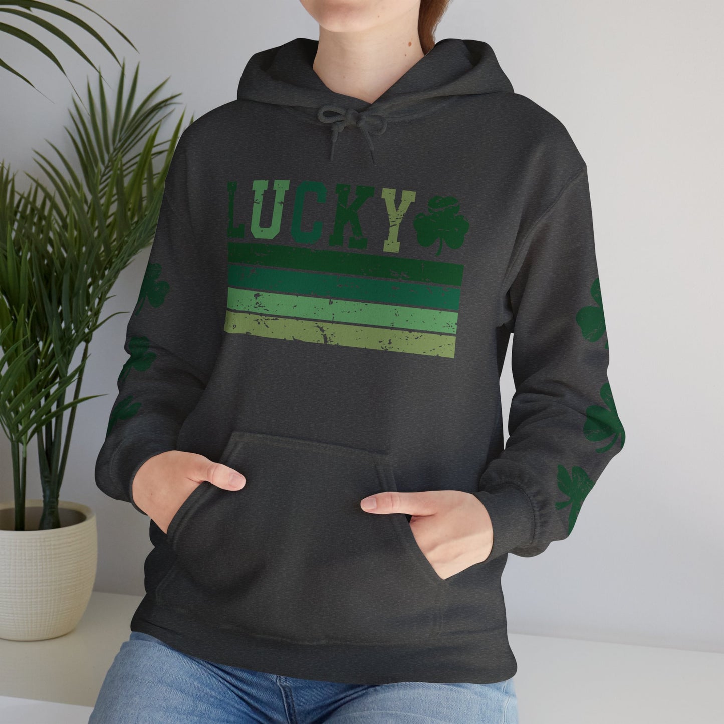 Lucky Shamrock Unisex Hooded Sweatshirt for St. Patrick's Day