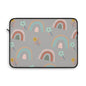 Colorful Rainbow Laptop Sleeve - Cute Floral Design for Everyday Use