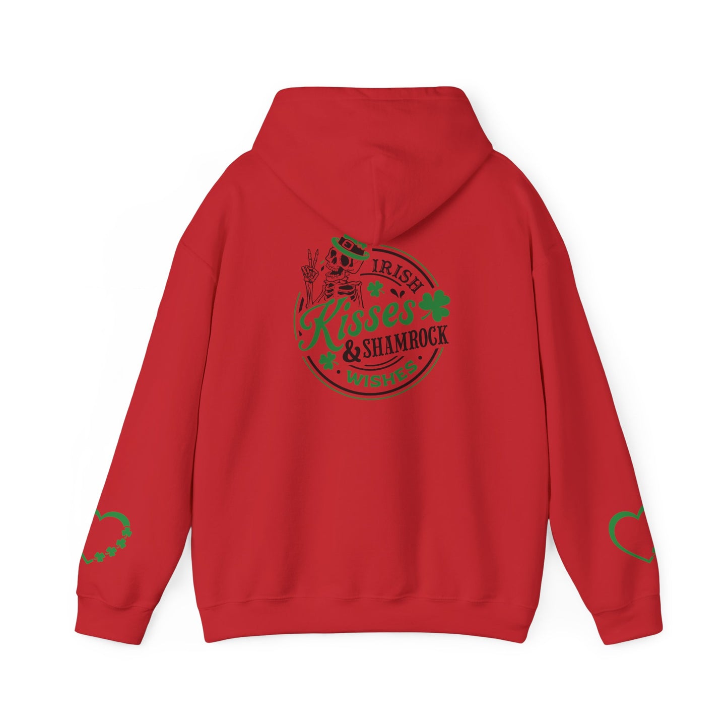 St. Patrick's Day Love Hoodie - Irish Kisses & Shamrock Wishes Sweatshirt