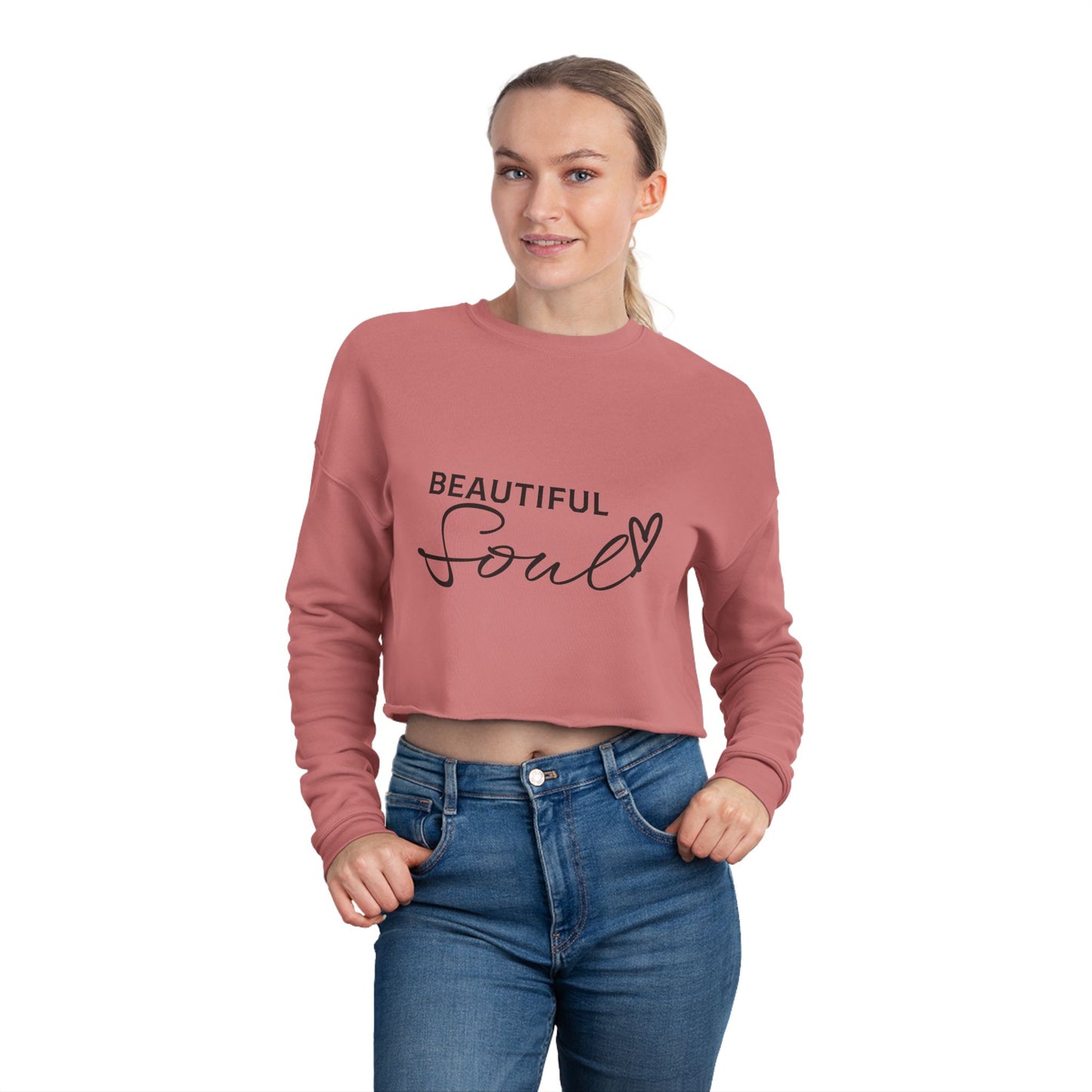 Beautiful Soul Women's Cropped Sweatshirt - Trendy Fashion for Self-Love & Positivity