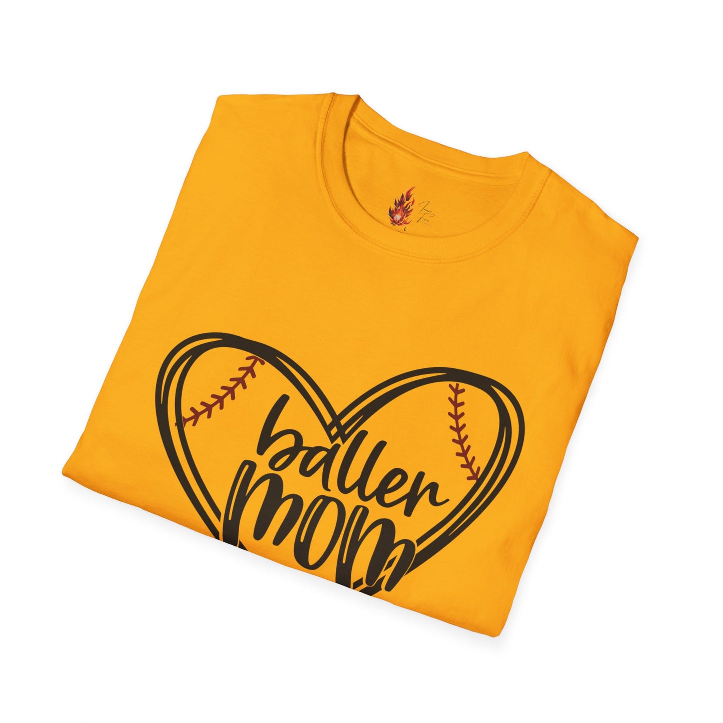 Baller Mom T-Shirt - Unisex Softstyle Tee for Sports Moms