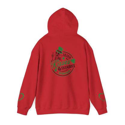 St. Patrick's Day Love Hoodie - Irish Kisses & Shamrock Wishes Sweatshirt