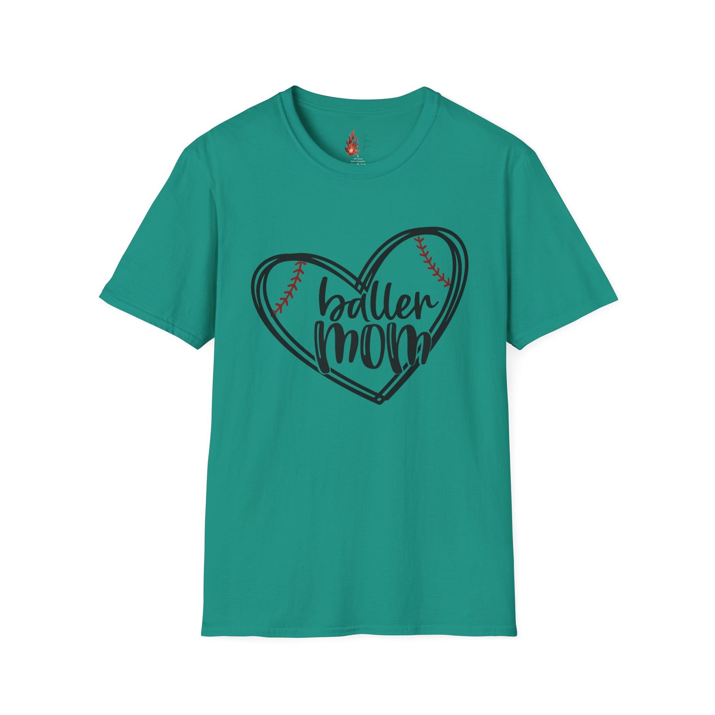 Baller Mom T-Shirt - Unisex Softstyle Tee for Sports Moms