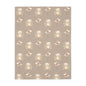 Cozy Velveteen Microfiber Blanket with Cute Bear and Flower Design