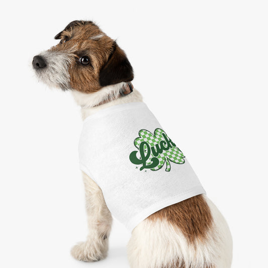 Lucky Clover Pet Tank Top - St. Patrick's Day Dog Apparel