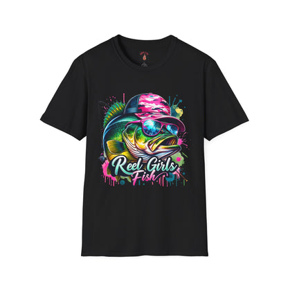 "Reel Girls Fish" Graphic T-Shirt - Fun & Sporty Fishing Tee