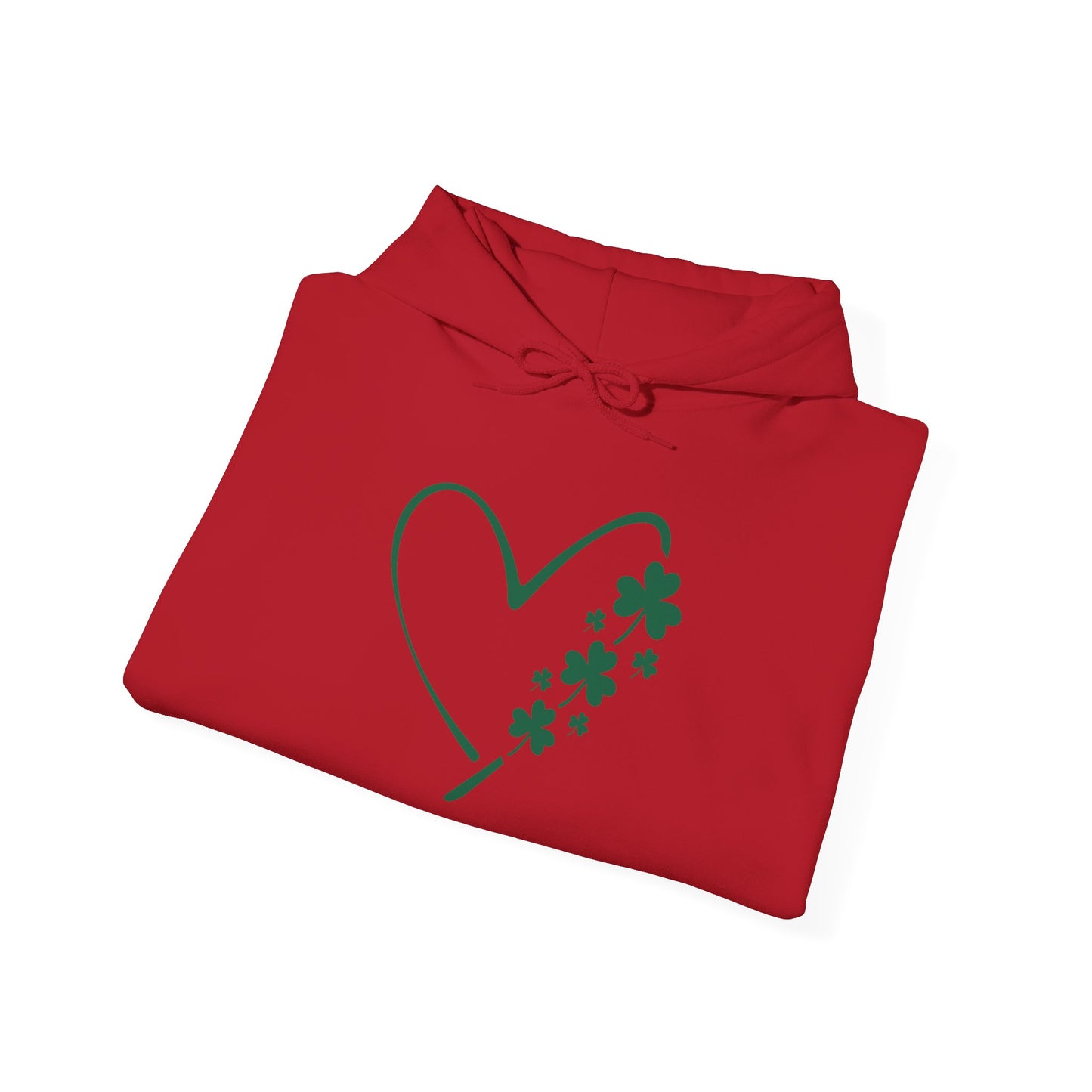 Lucky Heart Floral Hoodie for Unisex - St. Patrick's Day Sweatshirt