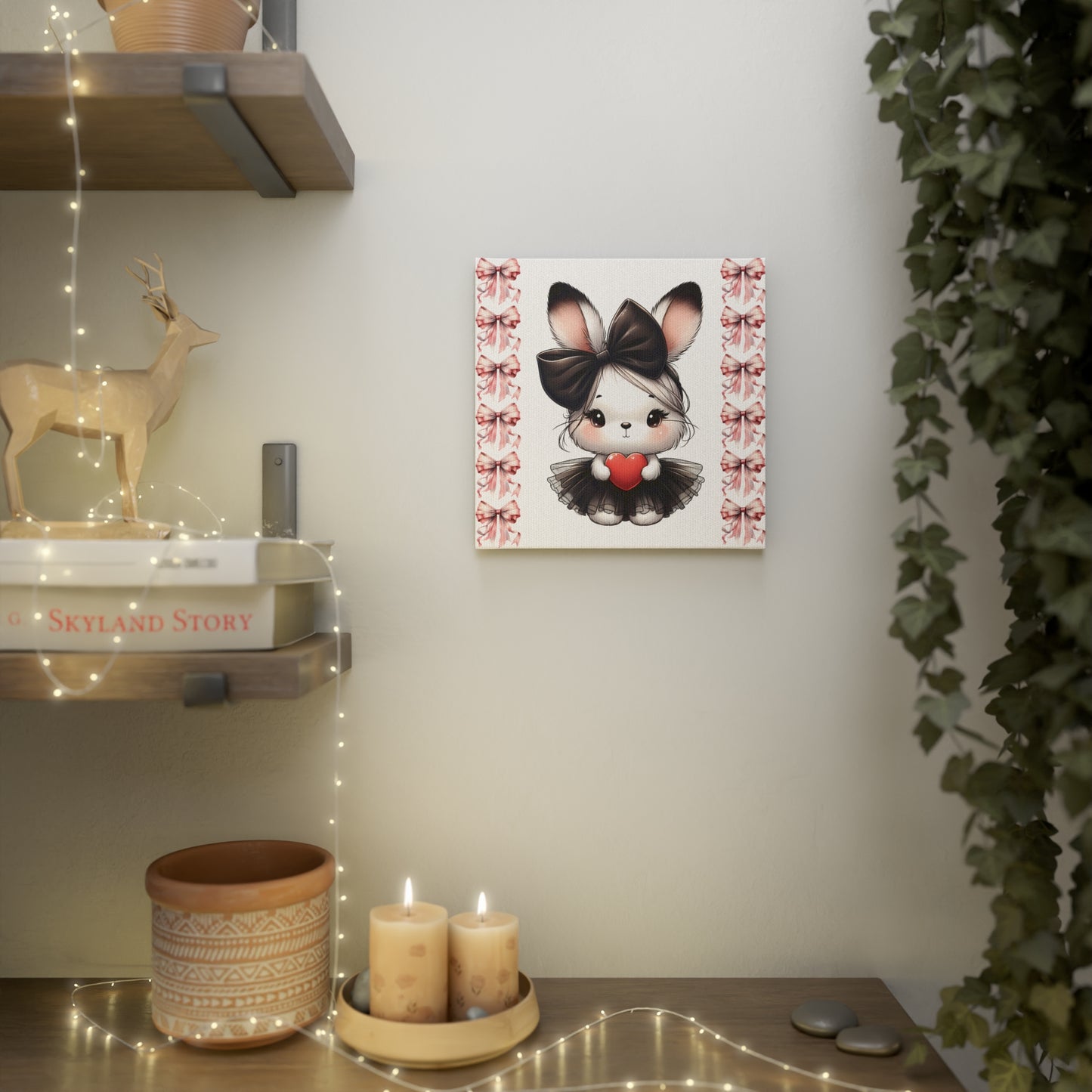 Cute Bunny Canvas Wall Art - Adorable Decor for Kids' Rooms