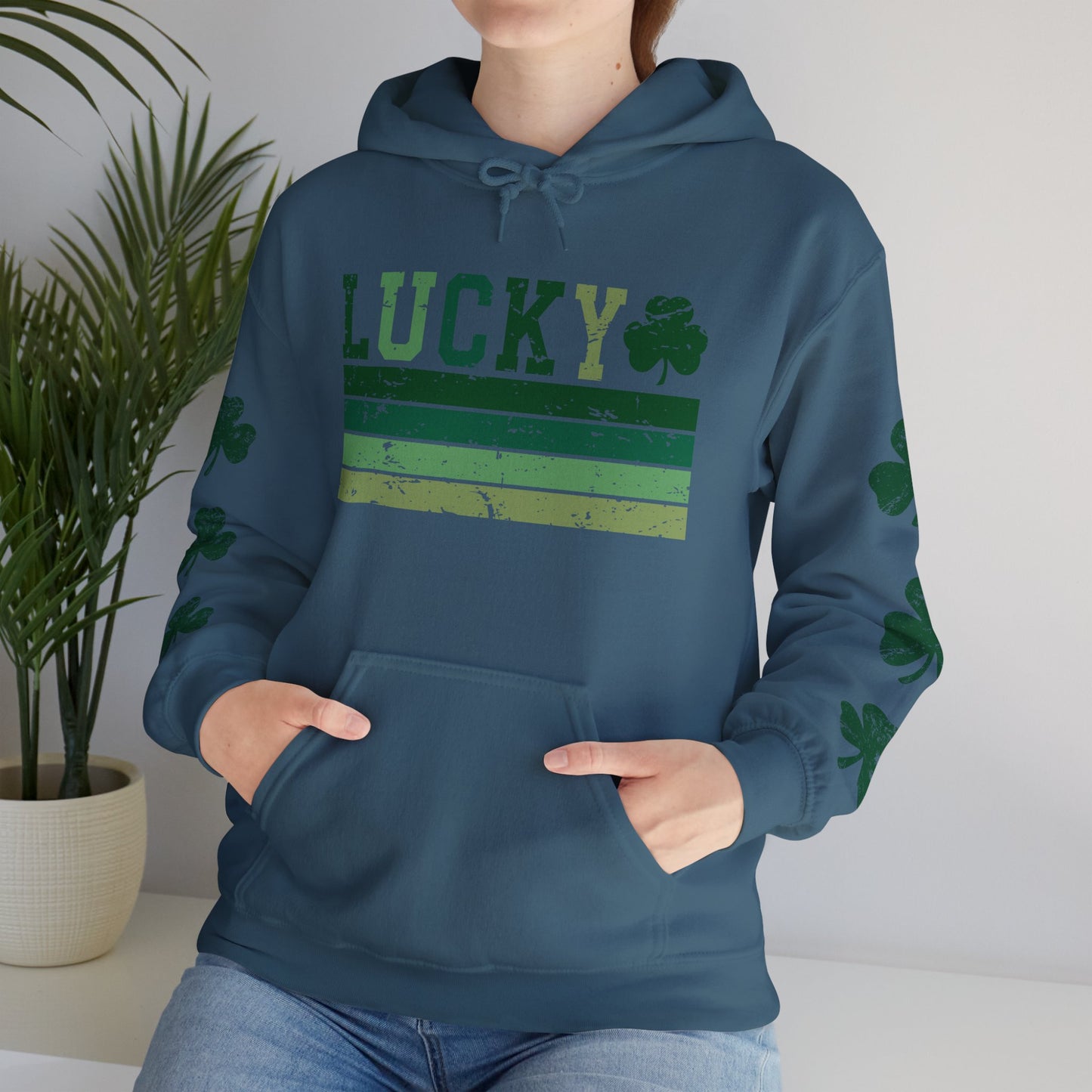 Lucky Shamrock Unisex Hooded Sweatshirt for St. Patrick's Day