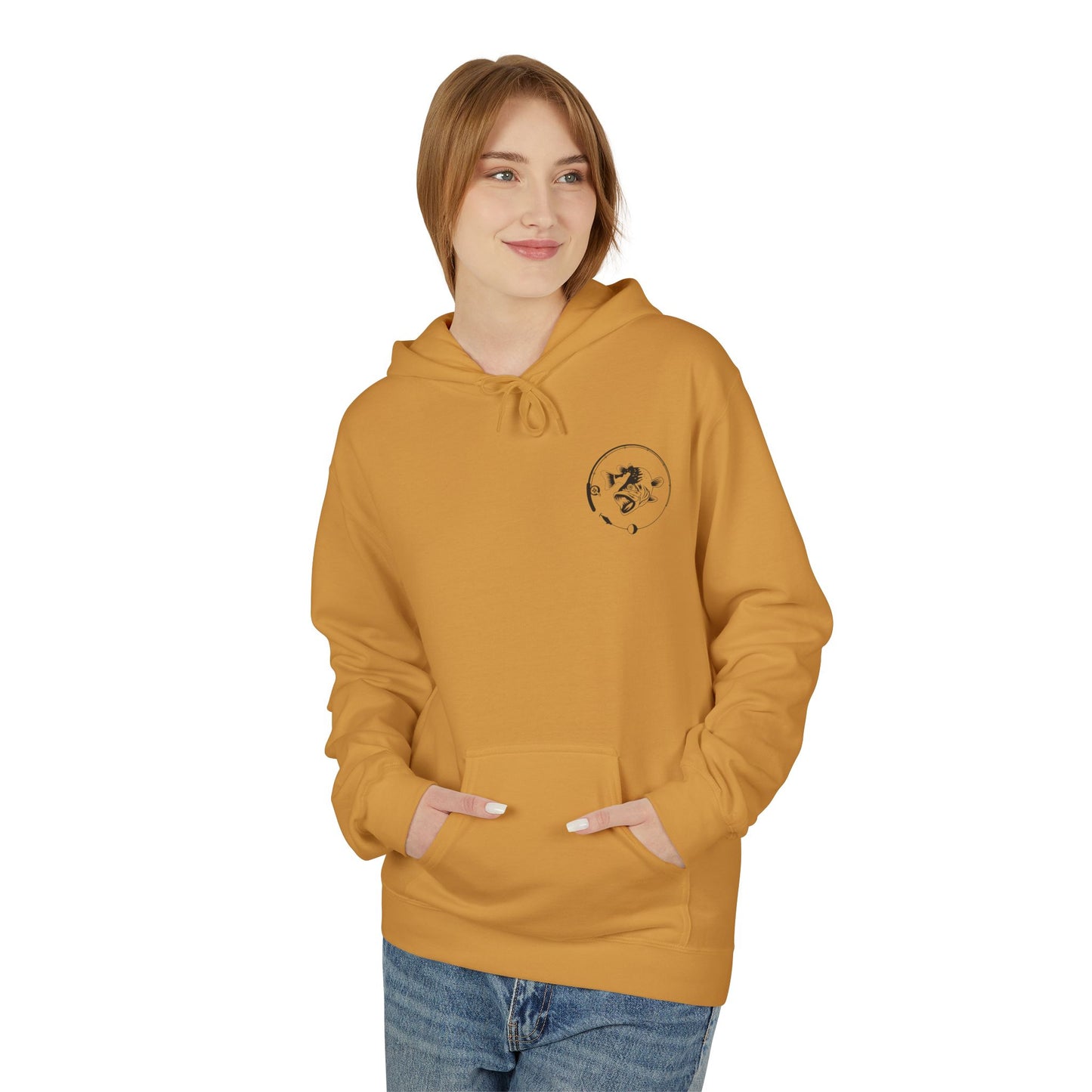 "Reel Girls Fish" Hoodie -  Midweight Fleece for Fishing Enthusiasts