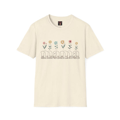 Floral Mama T-Shirt for Moms - Unisex Softstyle Tee