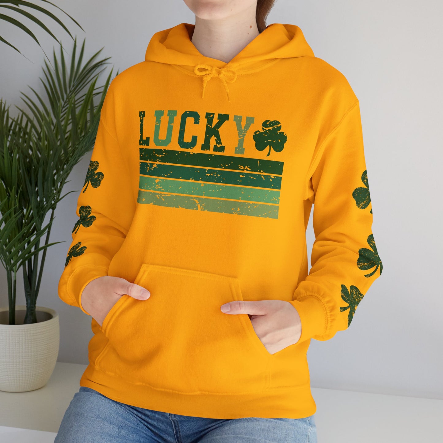 Lucky Shamrock Unisex Hooded Sweatshirt for St. Patrick's Day