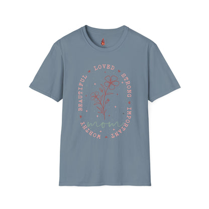 'Loved, Strong, Beautiful, Mom' Floral Design