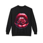 Floral Lips Crewneck Sweatshirt for Trendy Fashion Lovers