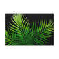Tropical Leaf Matte Canvas Wall Art with a black background