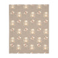 Cozy Velveteen Microfiber Blanket with Cute Bear and Flower Design