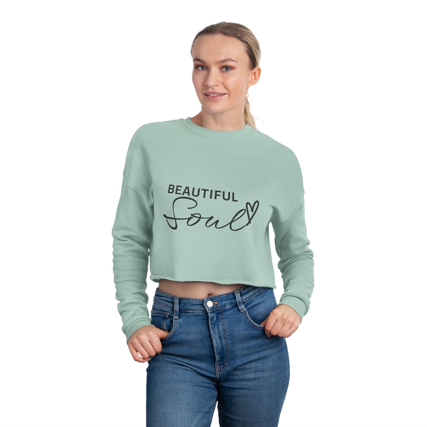 Beautiful Soul Women's Cropped Sweatshirt - Trendy Fashion for Self-Love & Positivity