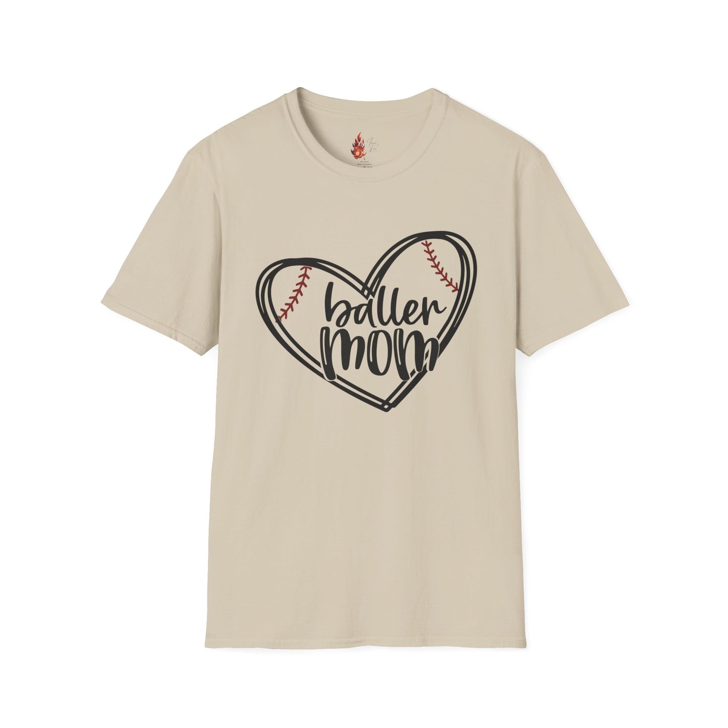 Baller Mom T-Shirt - Unisex Softstyle Tee for Sports Moms