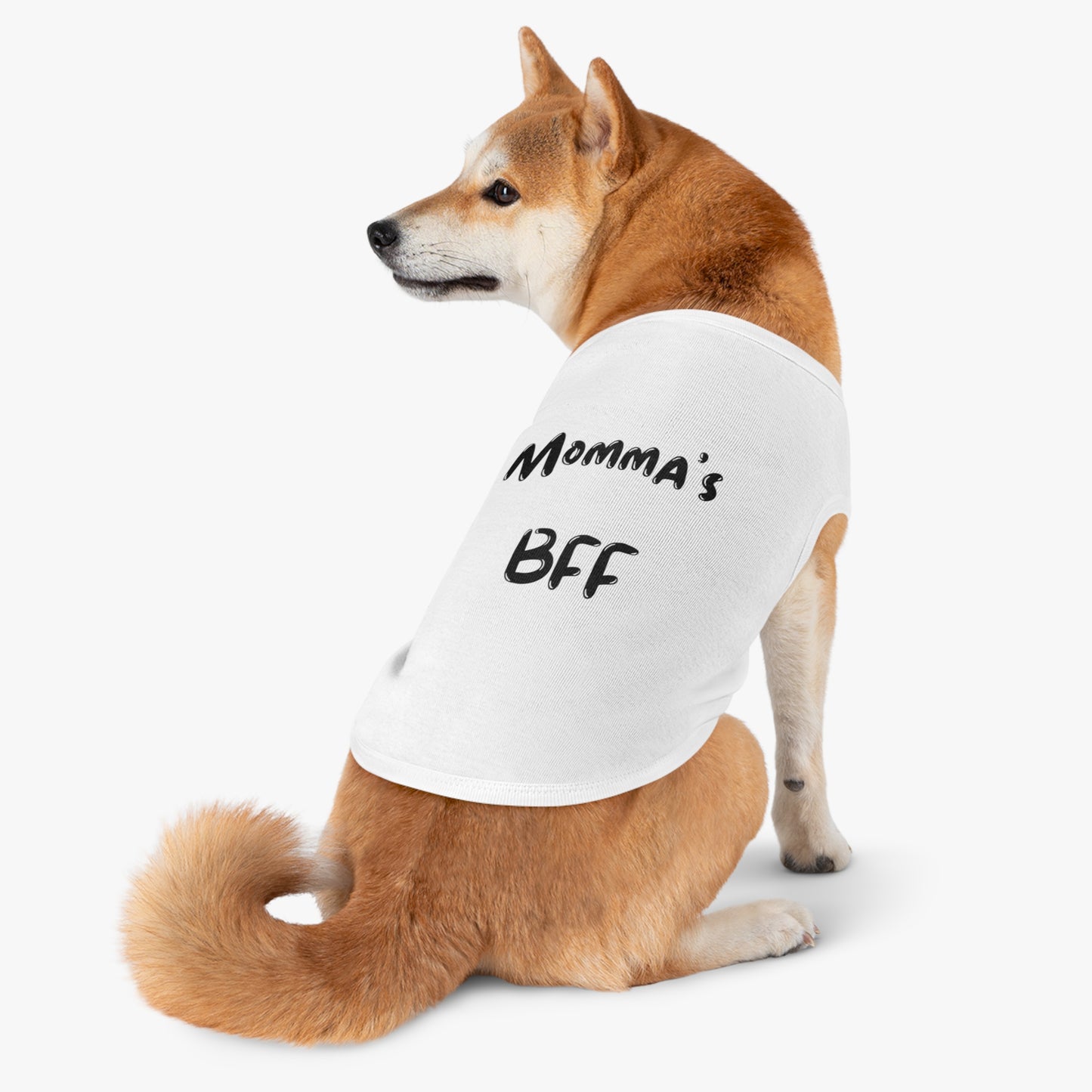 Cute Pet Tank Top - 'Momma's BFF' Dog Apparel for Everyday Wear