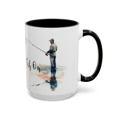 ‘Fish On’ Design Fishing Themed Coffee Mug