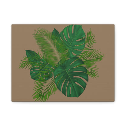 Canvas Art Palm Leaves with a nude background