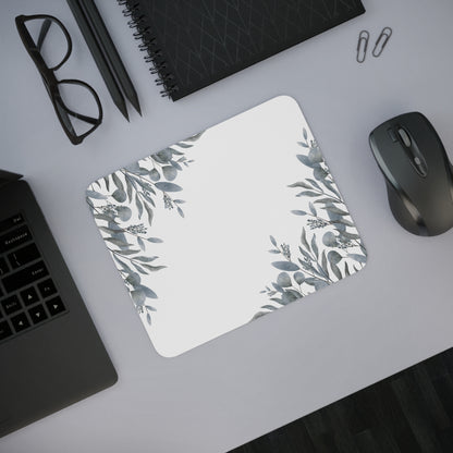 Elegant Floral Desk Mouse Pad - Botanical Greenery Design for Home and Office
