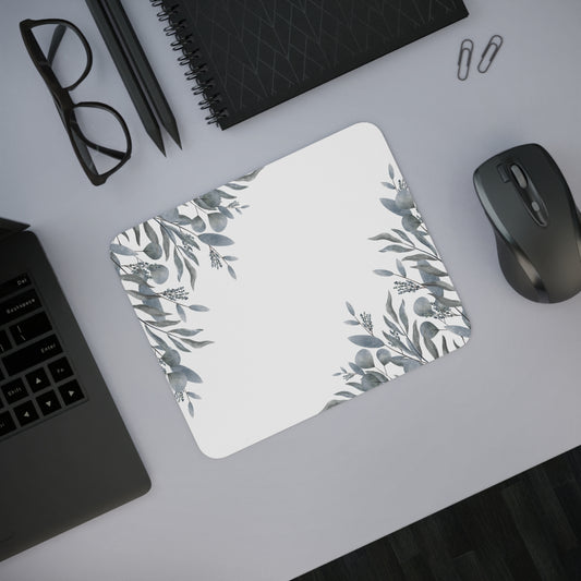 Elegant Floral Desk Mouse Pad - Botanical Greenery Design for Home and Office