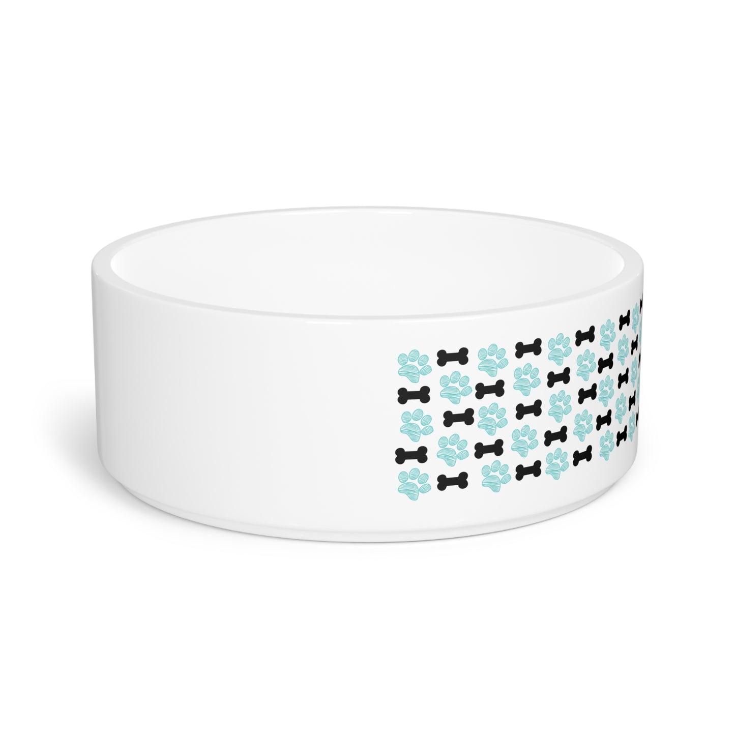 Stylish Pet Bowl with Paw and Bone Design