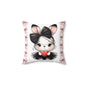 Adorable Bunny Love Square Pillow - Cute Rabbit Design for Kids' Rooms & Cozy Decor
