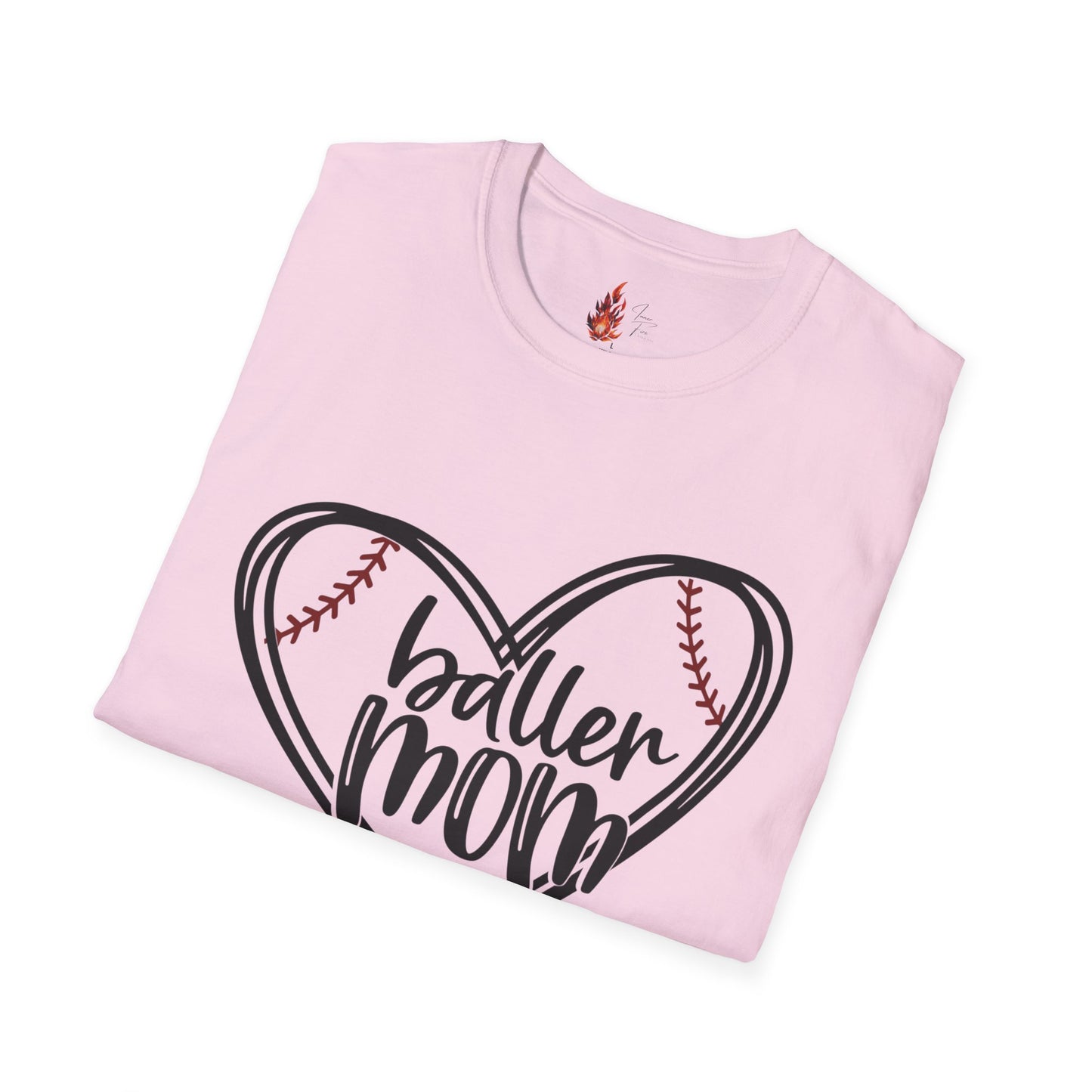 Baller Mom T-Shirt - Unisex Softstyle Tee for Sports Moms