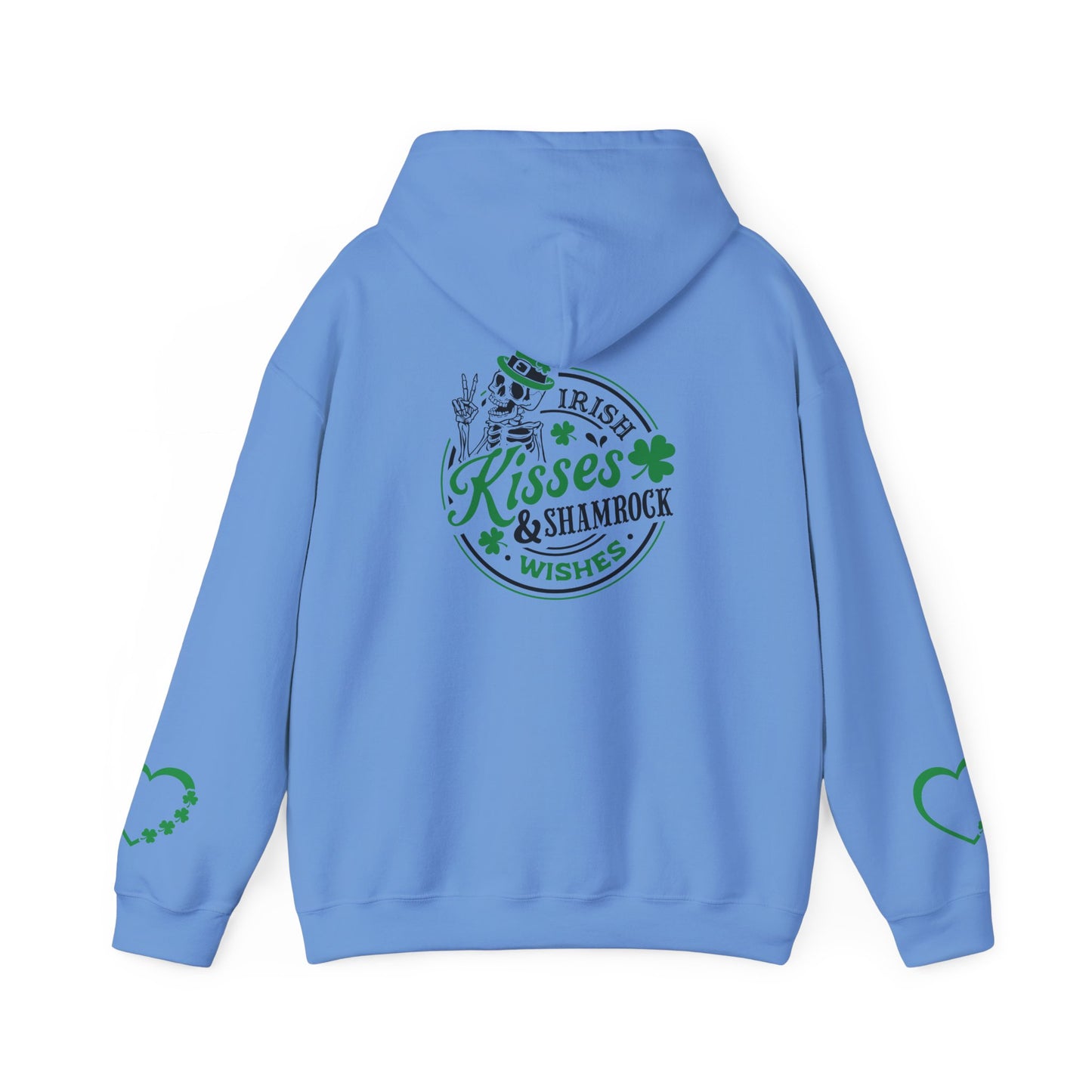 St. Patrick's Day Love Hoodie - Irish Kisses & Shamrock Wishes Sweatshirt