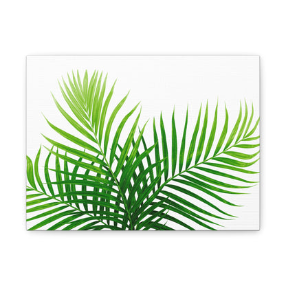 Tropical Leaf Matte Canvas Wall Art with a white background
