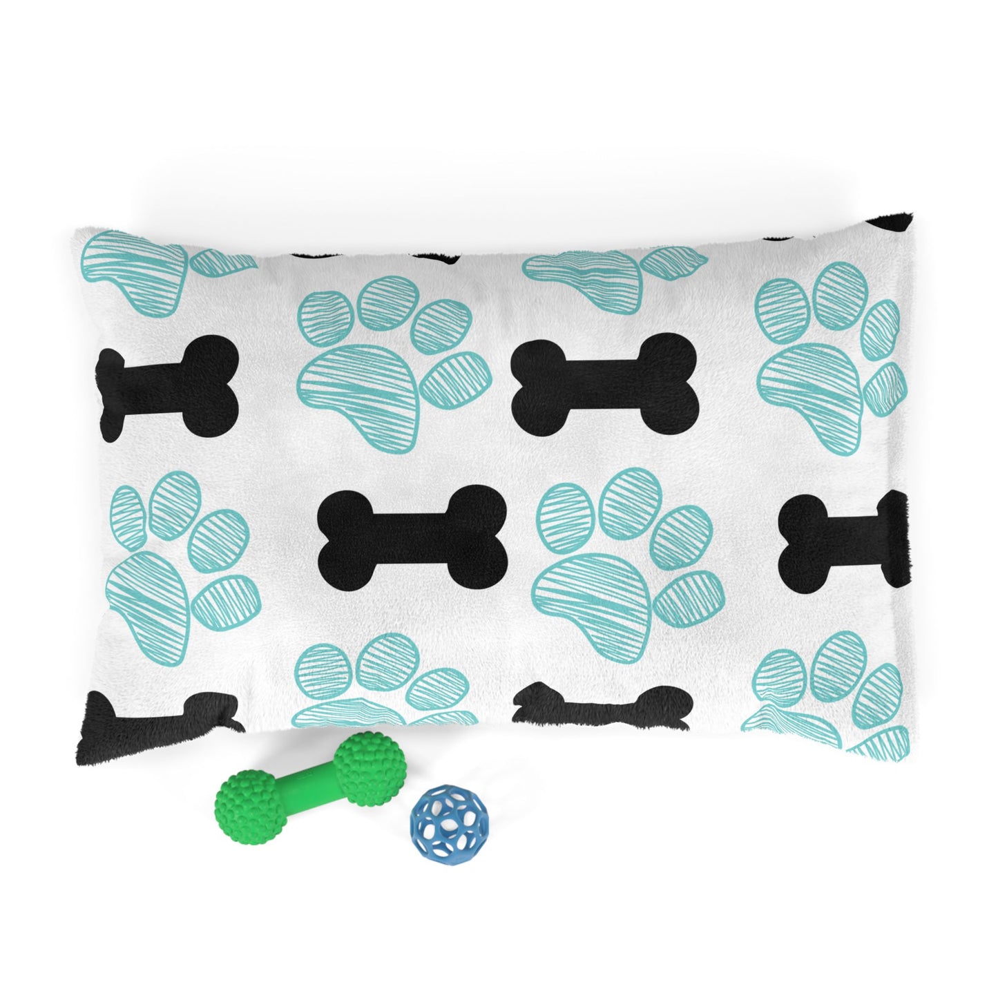 Stylish Pet Bed with Bone and Paw Print Design for Dogs and Cats
