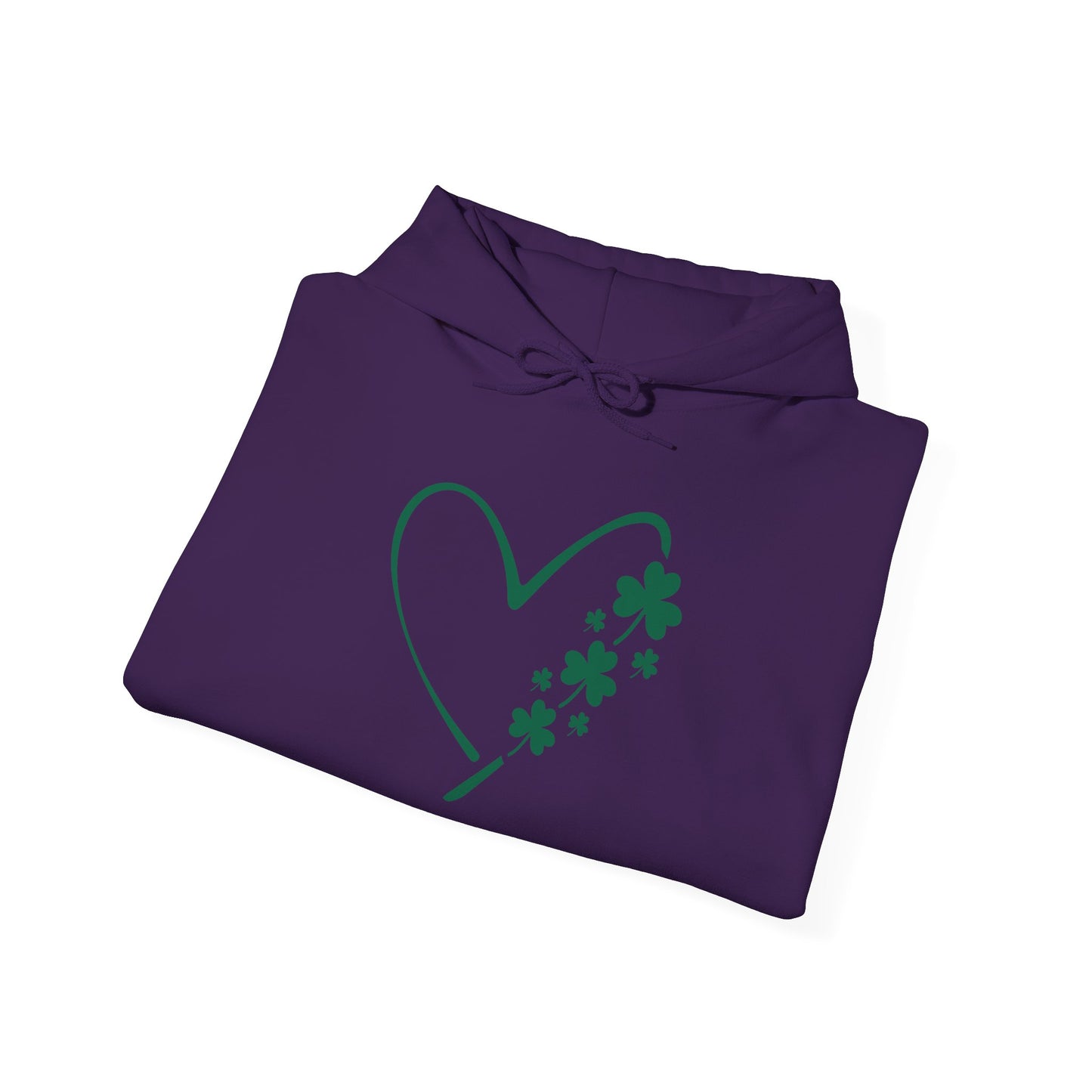 Lucky Heart Floral Hoodie for Unisex - St. Patrick's Day Sweatshirt
