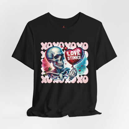Love Stinks Unisex Short Sleeve Tee - Unique Graphic T-Shirt for Alternative Fashion Lovers
