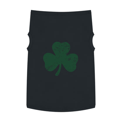 St. Patrick's Day Pet Tank Top with Shamrock Design