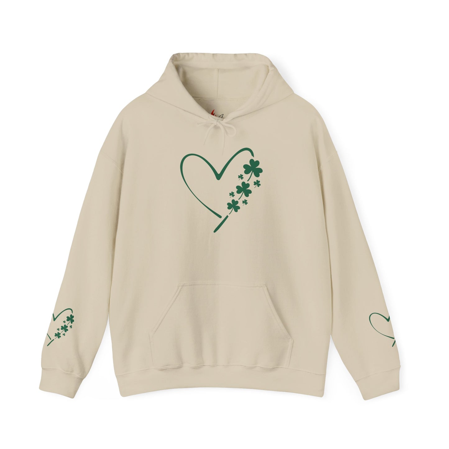Lucky Heart Floral Hoodie for Unisex - St. Patrick's Day Sweatshirt