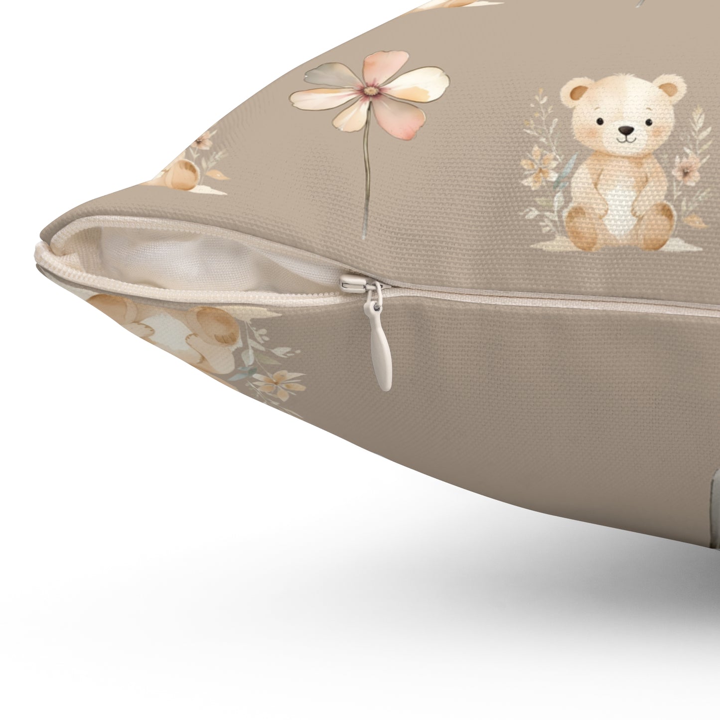 Cute Floral Bear Decorative Pillow for Cozy Spaces