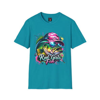 "Reel Girls Fish" Graphic T-Shirt - Fun & Sporty Fishing Tee