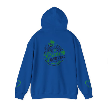 St. Patrick's Day Love Hoodie - Irish Kisses & Shamrock Wishes Sweatshirt