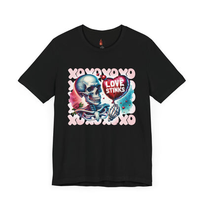 Love Stinks Unisex Short Sleeve Tee - Unique Graphic T-Shirt for Alternative Fashion Lovers