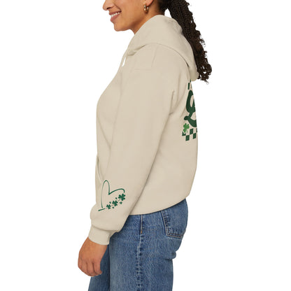 Lucky Heart Floral Hoodie for Unisex - St. Patrick's Day Sweatshirt