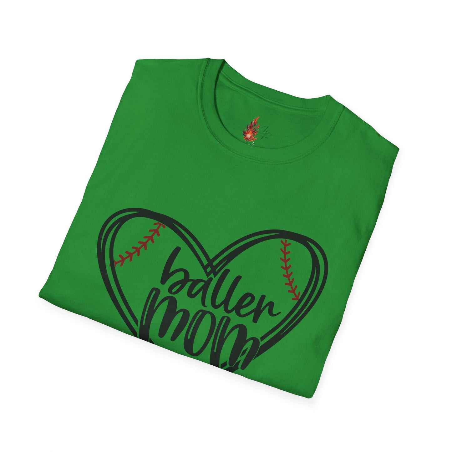 Baller Mom T-Shirt - Unisex Softstyle Tee for Sports Moms
