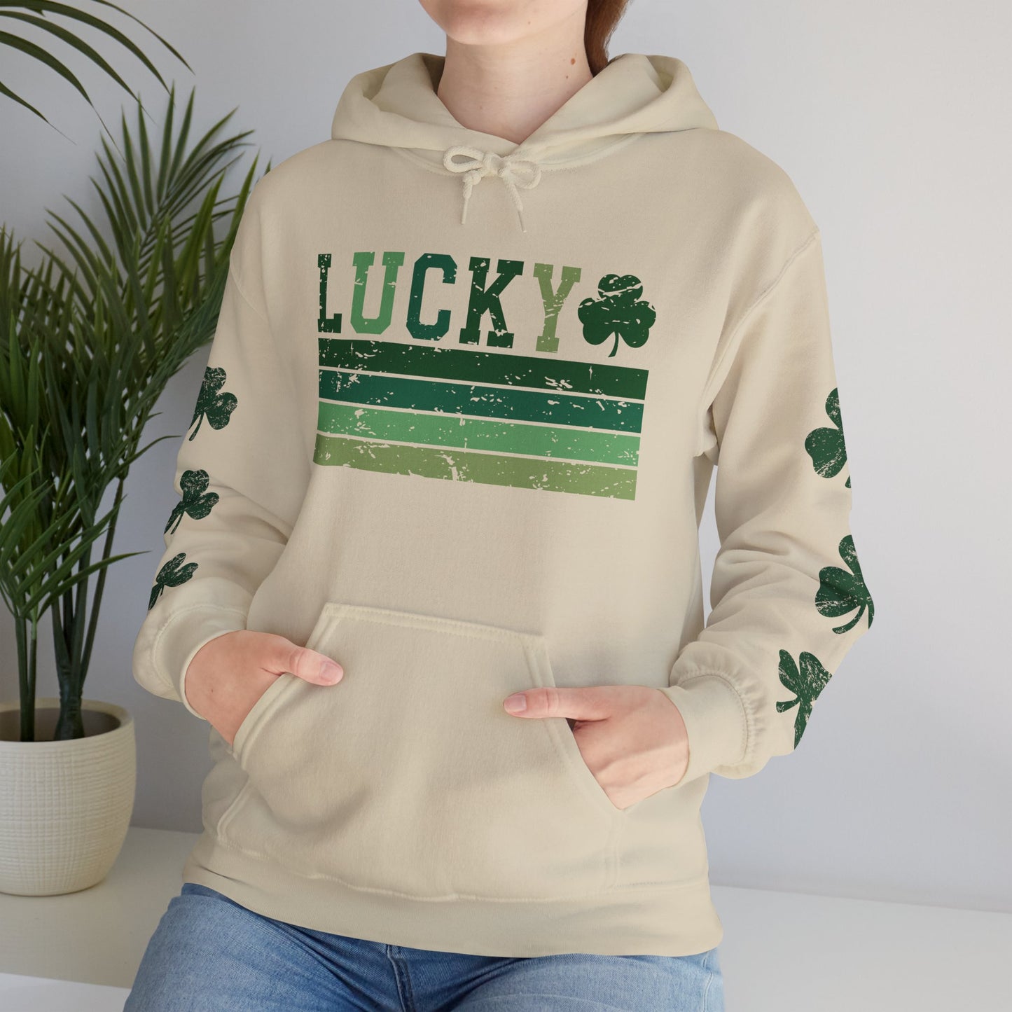 Lucky Shamrock Unisex Hooded Sweatshirt for St. Patrick's Day