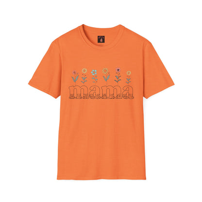 Floral Mama T-Shirt for Moms - Unisex Softstyle Tee