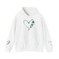 Lucky Heart Floral Hoodie for Unisex - St. Patrick's Day Sweatshirt