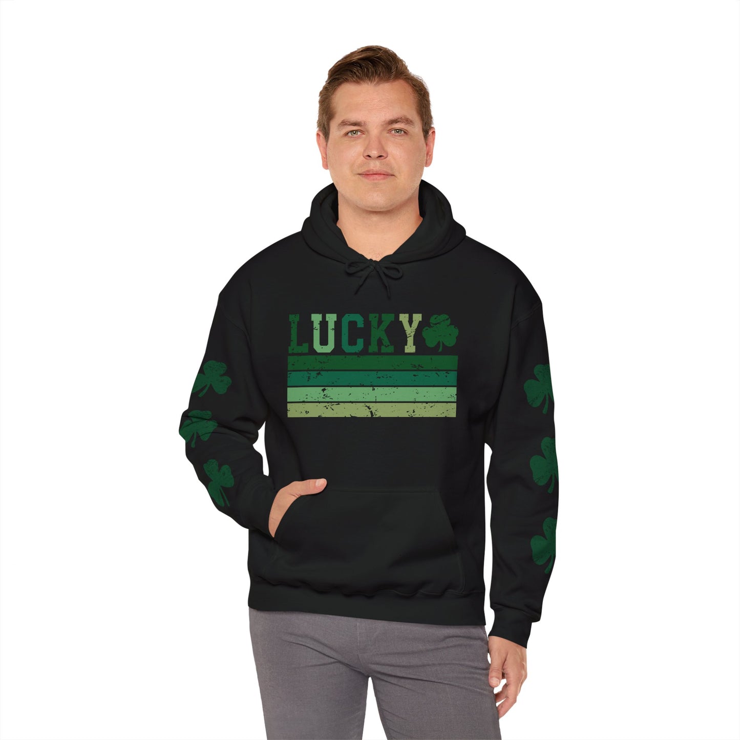 Lucky Shamrock Unisex Hooded Sweatshirt for St. Patrick's Day