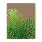 Tropical Leaf Matte Canvas Wall Art with a nude background