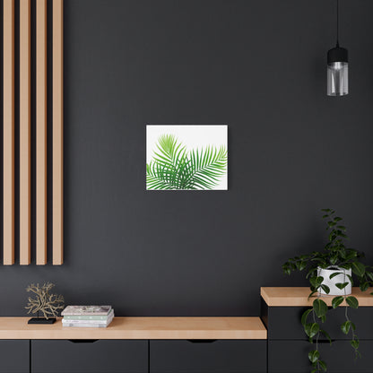 Tropical Leaf Matte Canvas Wall Art with a white background