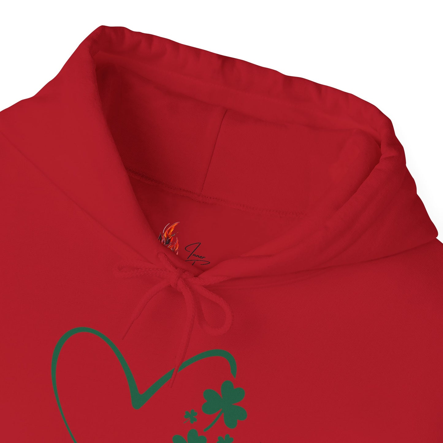 Lucky Heart Floral Hoodie for Unisex - St. Patrick's Day Sweatshirt